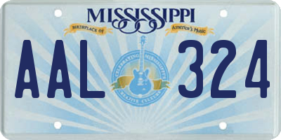 MS license plate AAL324