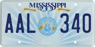 MS license plate AAL340