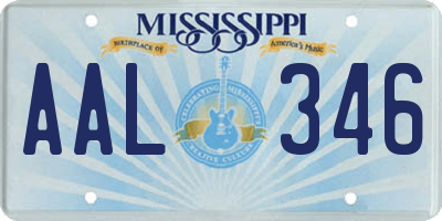 MS license plate AAL346