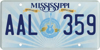 MS license plate AAL359