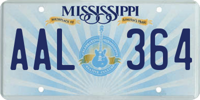 MS license plate AAL364