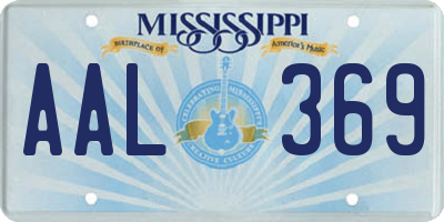 MS license plate AAL369