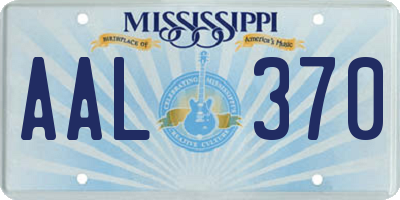 MS license plate AAL370