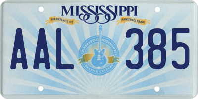 MS license plate AAL385