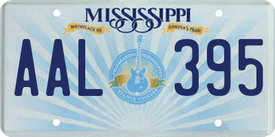 MS license plate AAL395