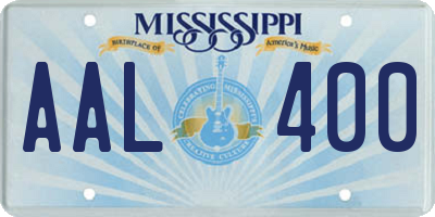 MS license plate AAL400