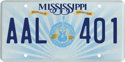 MS license plate AAL401