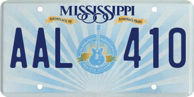 MS license plate AAL410