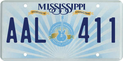 MS license plate AAL411