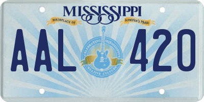 MS license plate AAL420