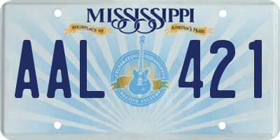 MS license plate AAL421