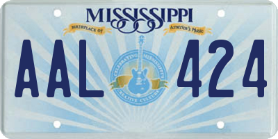 MS license plate AAL424