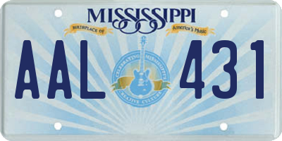 MS license plate AAL431