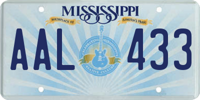 MS license plate AAL433