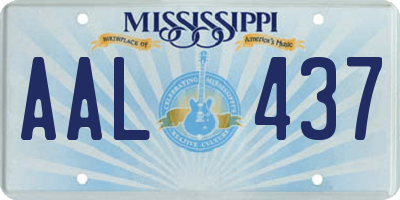 MS license plate AAL437