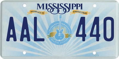 MS license plate AAL440