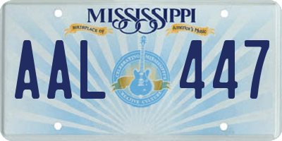 MS license plate AAL447