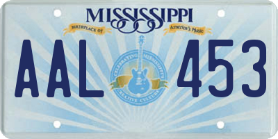 MS license plate AAL453