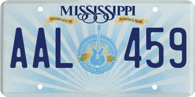 MS license plate AAL459