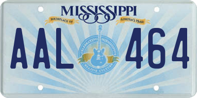 MS license plate AAL464