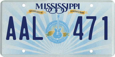 MS license plate AAL471