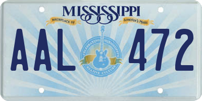 MS license plate AAL472