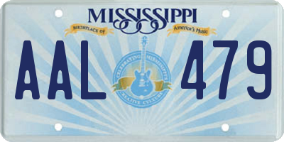 MS license plate AAL479