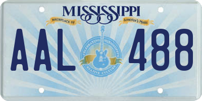 MS license plate AAL488