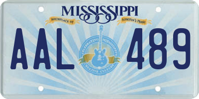 MS license plate AAL489