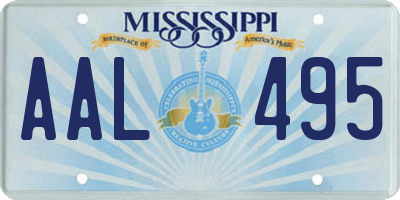 MS license plate AAL495