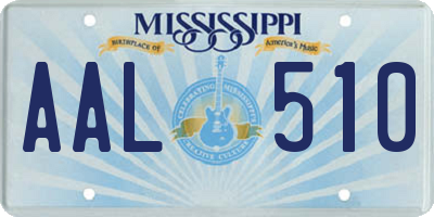 MS license plate AAL510