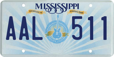 MS license plate AAL511