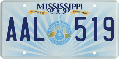 MS license plate AAL519