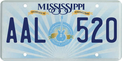 MS license plate AAL520