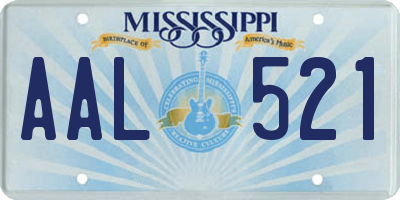 MS license plate AAL521