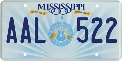 MS license plate AAL522