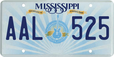 MS license plate AAL525