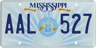 MS license plate AAL527