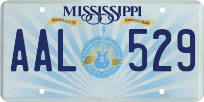 MS license plate AAL529