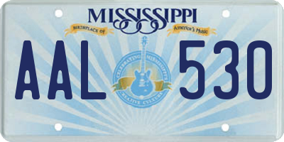 MS license plate AAL530