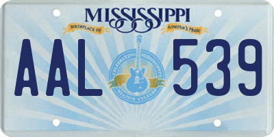 MS license plate AAL539