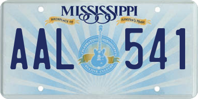 MS license plate AAL541