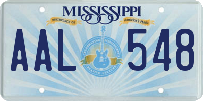 MS license plate AAL548