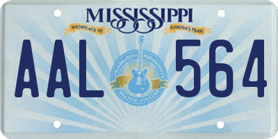 MS license plate AAL564