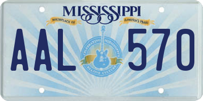 MS license plate AAL570