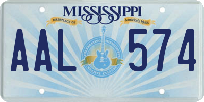 MS license plate AAL574