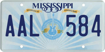 MS license plate AAL584