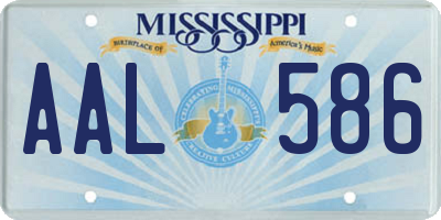 MS license plate AAL586