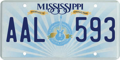 MS license plate AAL593