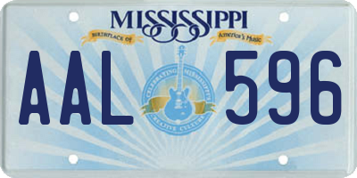 MS license plate AAL596